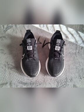 Nike Interact Black and White Athletic Knit Running Shoes